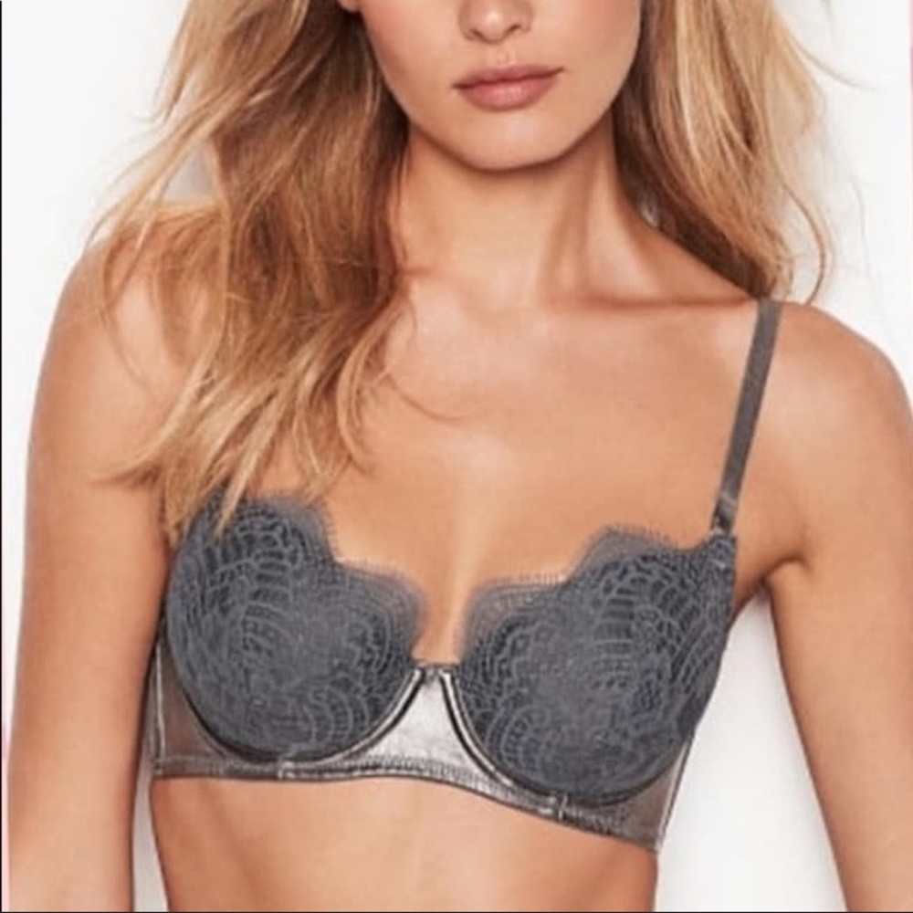 2/$20   Victoria's Secret Dream Angels Bra - Grey/Metallic